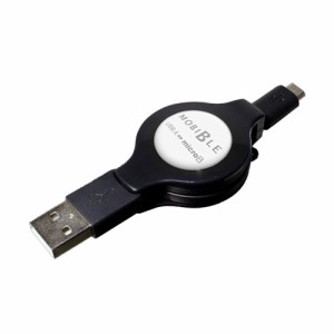 【5個セット】 ミヨシ microUSBコードリール 1m 黒 SMC-10/BKX5