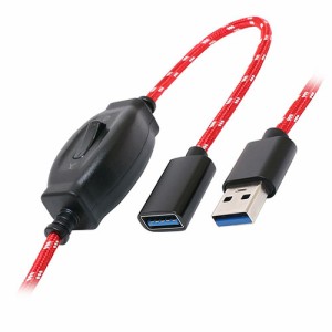 【5個セット】 ミヨシ ON OFFスイッチ付USB延長ケーブル 0.5m USB-EXS35/RDX5