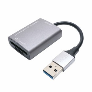 ミヨシ SD microSDカードリーダ ライタ USB-A ダークシルバー USR-ASD1/DS
