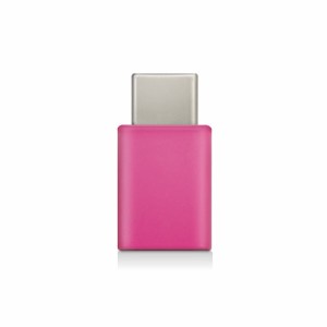 エレコム スマートフォン用USB変換アダプタ USB(microBメス)-USB(Cオス) ピンク MPA-MBFCMADNPN