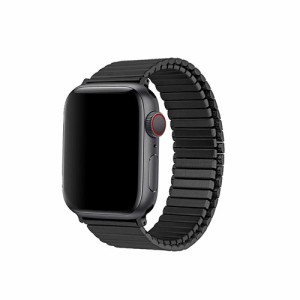 TF7 メタルストレッチバンド for Apple Watch 49/45/44/42mm Lサイズ ブラック  TF21BK44L