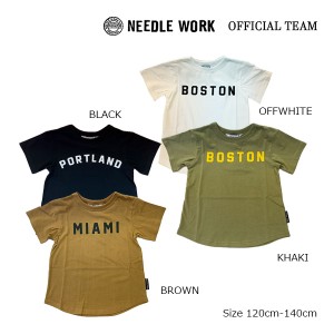 ニードルワーク（NEEDL WORK）OFFICIAL TEAM　シンプル　ロゴ　半袖Tシャツ(120cm・130cm・140cm）