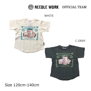 ニードルワーク（NEEDL WORK）OFFICIAL TEAM　スラブ　ドリンクロゴ　Tシャツ(130cm・140cm）