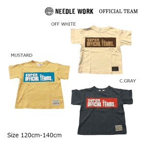 ニードルワーク（NEEDL WORK）OFFICIAL TEAM　ゲームロゴ　メッシュ　コットン　Tシャツ　（130cm・140cm）