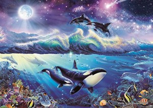 34 割引 中古 クリスチャン リース ラッセン オルカムーンiii 木枠にキャンバスプリント 絵画 美術品 ホビー カルチャー Balders Heinze De
