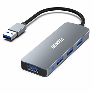 BENFEI USB 3.0 ハブ 4ポート 超薄型 USB 3.0 ハブ MacBook、Mac Pro、Mac Mini、iMac、Surface Pro、XPS、PC、フラッシュドライブ、モバ