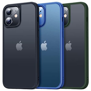 CASEKOO iPhone12 / iPhone12Pro ケース 指紋防止 米軍MIL規格 耐衝撃 2022年新型 SGS認証 黄変防止 耐久 ストラップホール付き ワイヤレ