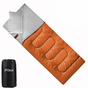 JPDeal 寝袋 シュラフ 封筒型 軽量 保温 210T防水シュラフ コンパクト 連結可能 アウトドア キャンプ 防災用 車中泊 丸洗い可能 快適温度