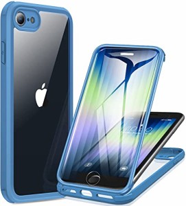 Miracase iPhone SE 第3世代 用 ケース SE3 SE2 第2世代 iPhone 8用スマホケース iPhonese 4.7インチ 9H強化両面ガラス フルカバー ワイ