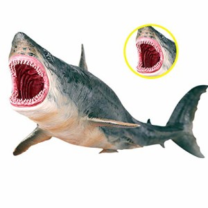 Bignick メガロドン ホホジロザメ サメ リアル 海洋動物 生物 魚類 フィギュア PVC モデル プラモデル おもちゃ プレミアム 25.5cm こど