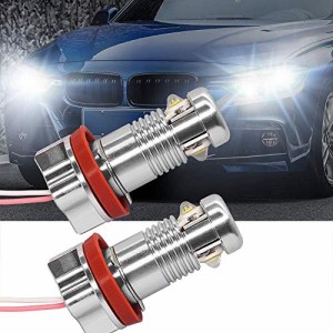 H8 LED イカリング バルブ 6W 6000K LED キャンセラー内蔵 エンジェルアイ LEDリングマーカー 適用BMW E92 E93 M3 E90 E82 E60 E70 E71 