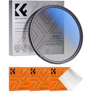 K&F Concept 62mm PLフィルター サーキュラー コントラスト 反射調整用レンズフィルター 高透過率 超薄型 円偏光フィルター 撥水 防汚【K