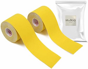 テーピングテープ キネシオテープ キネシオロジーテープ 2巻入 筋肉関節サポート 通気性伸縮性汗に強い 5cm x 5m (M&Boo)