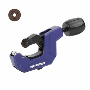 【第二代】WORKPRO パイプカッター チューブカッター バリ取りカッター付 替刃1枚内蔵 銅管 アルミ管 塩ビ管 薄肉ステンレス管 DIY 配管