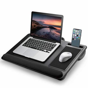 エレコム ノートPCテーブル マウスパッド付 リストレスト付 スマホスタンド付 ハンドル付 17インチ ブラック PCA-LTTPC01BK