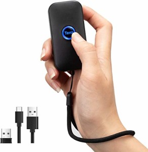 Tera 小型 レーザー バーコードスキャナー 技適マーク付き 1次元 有線＆無線 USB 2.4G Bluetooth対応 日本語取扱説明書付き 充電式 手持