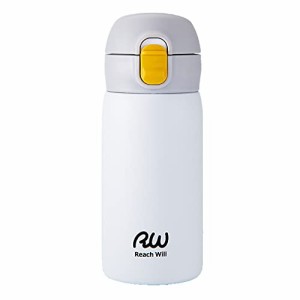 RW Reach Will 水筒 ( 350ml / ホワイト / 保温 ) 真空断熱 ワンタッチ タンブラー 魔法瓶