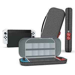 Uniraku Nintendo Switch(有機ELモデル)専用収納ポーチ とNintendo Switch(有機ELモデル)専用保護フィルム セット Nintendo Switch本体入