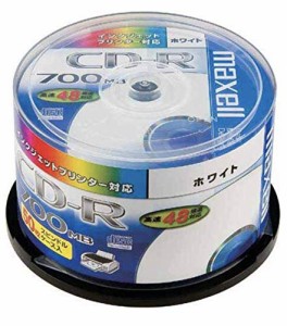 maxell データ用 CD-R 700MB 48倍速対応 インクジェットプリンタ対応ホワイト50枚 スピンドルケース入 CDR700S.ST.PW50SP