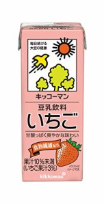 キッコーマン 豆乳飲料 いちご 200ml *18本