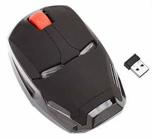 iron man アイアンマン RF ワイヤレス マウス USB 光学式マウス (ブラック) [並行輸入品]