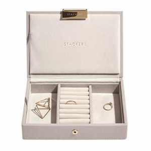 STACKERS LONDON Mini ジュエリーボックス 蓋 グレージュ/スタッカーズ TAUPE Mini Jewelry Box Lid