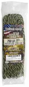 TOUGH-GRID 750ポンド（耐荷重340kg） ミルスペックパラコード 50フィート 11芯