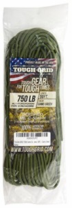 TOUGH-GRID 750ポンド（耐荷重340kg） ミルスペックパラコード 50フィート 11芯