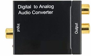 Paris 同軸デジタル アナログ 音声 変換アダプタ DACデジタル(光/同軸) to アナログ(RCA)オーディオ変換器 コンバーター 金メッキ端子 (