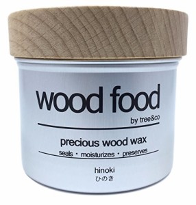 “Wood Food” 天然艶出し蜜蝋ワックス (ひのき, 200ML)