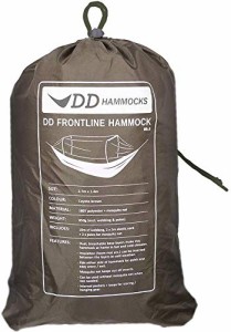 【スコットランド発】DD Frontline Hammock フロントラインハンモック 野営スタイルのキャンプに 快適 軽量なハンモック (Coyote brown) 