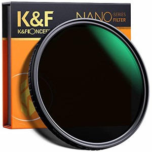 K&F Concept 可変NDフィルター 77mm ND2-ND32レンズフィルター X状ムラなし 18層ナノコーティング 99.6%高透過率 撥水撥油 薄型 減光フィ
