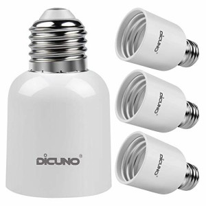 DiCUNO E26*E39 口金変換アダプター 電球ソケット 最大仕事率300w 165度耐熱 4個セット