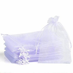 NALER ラッピング 袋 オーガンジー巾着袋 ジュエリー 収納 ギフト包装 無地 透明 10 * 15cm