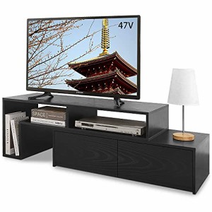 WLIVE テレビ台 テレビボード ローボード 角度自由 コーナー 左右レイアウト 47インチ対応 耐荷重60kg おしゃれ ブラック ADSG605BL