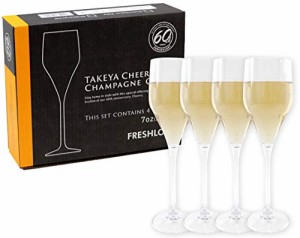 TAKEYA (タケヤ) チェアーズ シャンパングラス 4脚セット (樹脂製) フレッシュロック 日本製