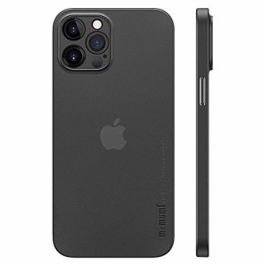 iPhone 12 Pro Max対応ケース 0.3*超薄型 memumi* 全面保護カバー 指紋防止 傷付き防止 6.7インチ 人気ケース？カバー（クリアブラック）