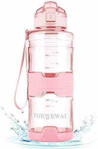 フィルター付き1.5L ウォーターボトル FORWEWAY BPAフリー大容量ウォーターボトル食品グレードの素材再利用可能な100％漏れ防止設計自動