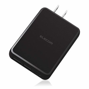 エレコム USB コンセント USB PD 充電器 合計42W Type-Cポート*1 Aポート*2 【 iPhone/Android/タブレット 対応 】 ブラック EC-AC07BK