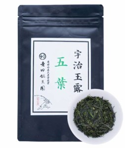 京都宇治 吉田銘茶園 80g 玉露 茶葉 緑茶 日本茶 かりがね茶 棒茶 水出し緑茶 水出し玉露 高級茶 宇治茶 玉露入りお茶 (玉露 五葉 黒)