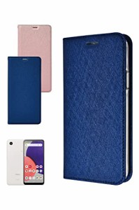 シズカウィル(shizukawill) Galaxy A22 5G docomo SC-56B ケース カバー 手帳型 スリムケース スマホケース Deep Blue