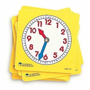 ＊最安挑戦＊ラーニング リソーシズ(Learning Resources) 学習時計 プラスチック 生徒用 10枚セット 10cm LER 0112