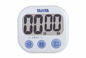 ＊最安挑戦＊タニタ キッチン タイマー マグネット付き 大画面 100分 ホワイト TD-384 WH でか見えタイマー