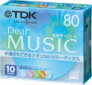 ＊最安挑戦＊TDK CD-R 音楽用 80分 カラーミックス 手描き対応 10枚パック CD-RDE80CMX10N