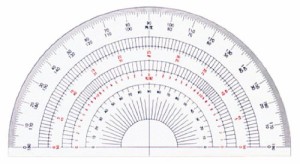 ＊最安挑戦＊ドラパス 半円分度器 アクリル製 30cm 16507