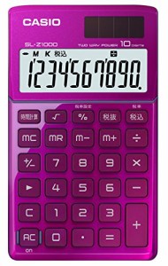 ＊最安挑戦＊カシオ デザイン電卓 手帳タイプ 10桁 SL-Z1000PK-N ピンク