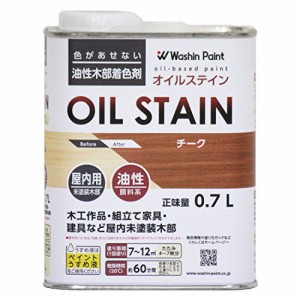 ＊最安挑戦＊和信ペイント 油性オイルステイン むら無く着色・木目鮮明 チーク 0.7L