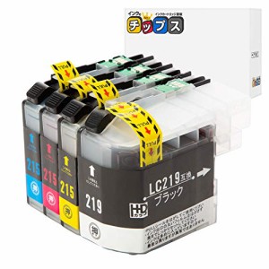 ＊最安挑戦＊インクのチップス ブラザー用 LC219/215-4PK 互換インク 4色セット