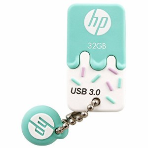 ＊最安挑戦＊HP USBメモリ 32GB USB 3.0 ブルー アイスクリーム ゴム製 耐衝撃 防塵 のフラッシュドライブ x778w HPFD778W-32