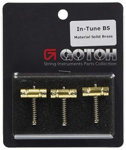 ＊最安挑戦＊GOTOH テレキャスター用ブリッジサドル、3個セット、ブラス(PSS-ITB) In-TuneBS